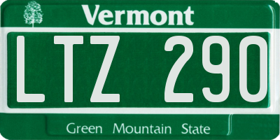 VT license plate LTZ290