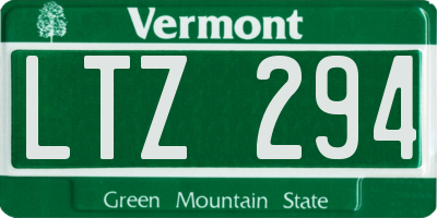 VT license plate LTZ294