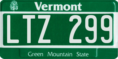 VT license plate LTZ299