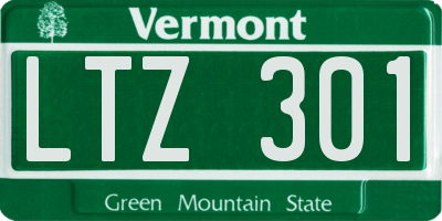 VT license plate LTZ301