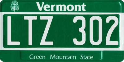 VT license plate LTZ302