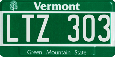 VT license plate LTZ303