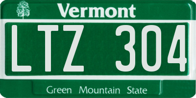 VT license plate LTZ304