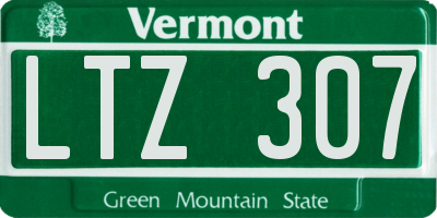 VT license plate LTZ307