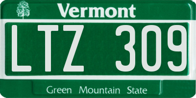 VT license plate LTZ309