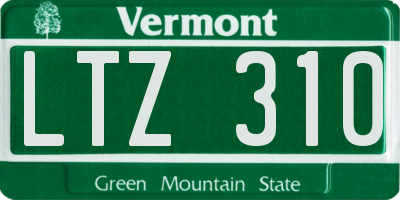 VT license plate LTZ310