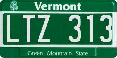VT license plate LTZ313
