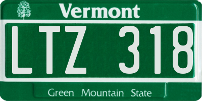 VT license plate LTZ318