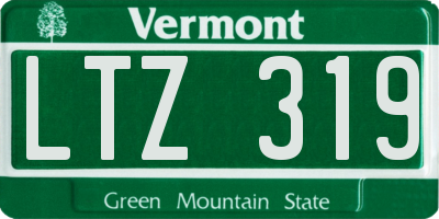 VT license plate LTZ319