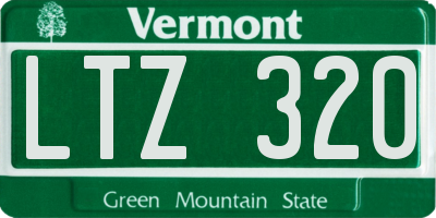 VT license plate LTZ320