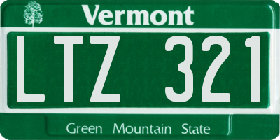 VT license plate LTZ321