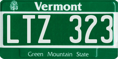 VT license plate LTZ323