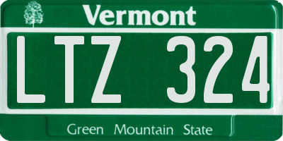 VT license plate LTZ324