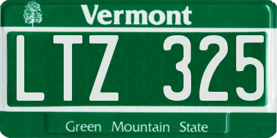 VT license plate LTZ325