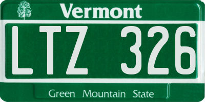 VT license plate LTZ326