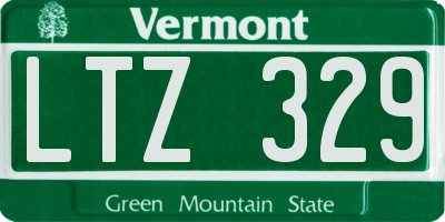 VT license plate LTZ329