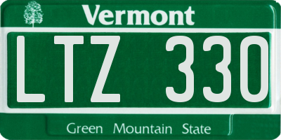 VT license plate LTZ330