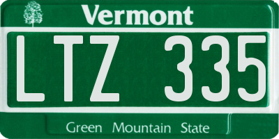 VT license plate LTZ335