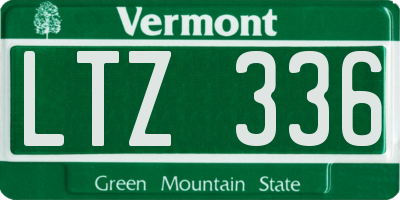 VT license plate LTZ336