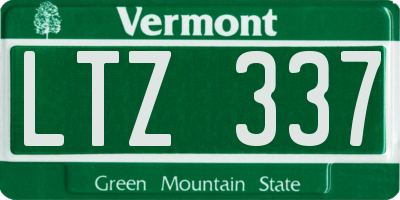 VT license plate LTZ337