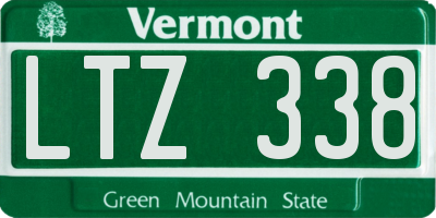 VT license plate LTZ338