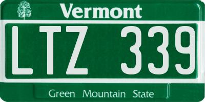 VT license plate LTZ339