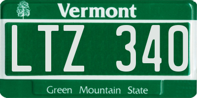 VT license plate LTZ340