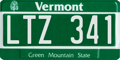 VT license plate LTZ341