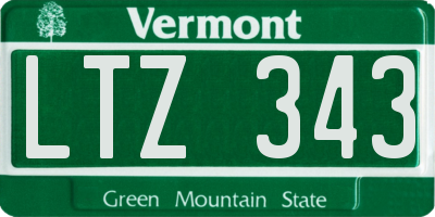 VT license plate LTZ343