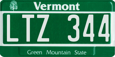 VT license plate LTZ344