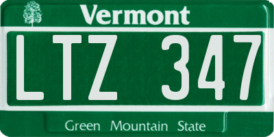 VT license plate LTZ347