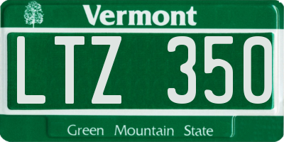 VT license plate LTZ350