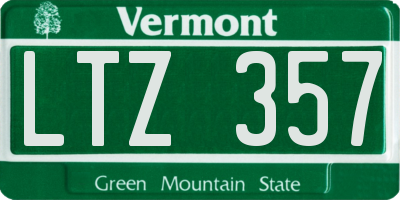 VT license plate LTZ357