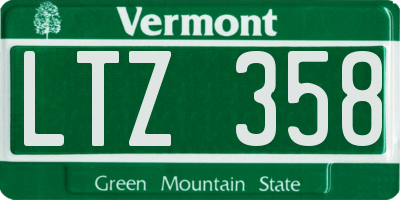 VT license plate LTZ358