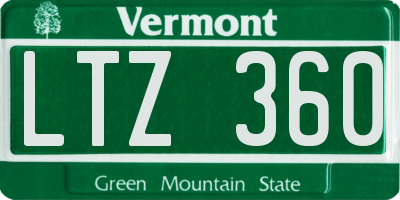 VT license plate LTZ360