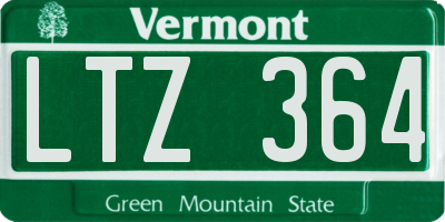 VT license plate LTZ364