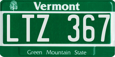 VT license plate LTZ367