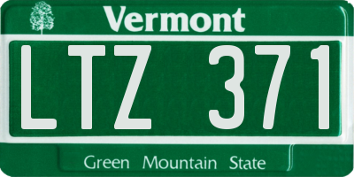VT license plate LTZ371