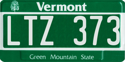 VT license plate LTZ373