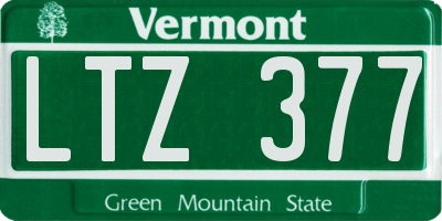 VT license plate LTZ377