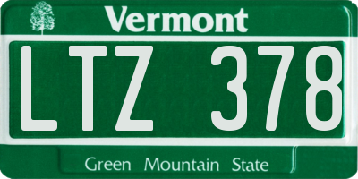 VT license plate LTZ378