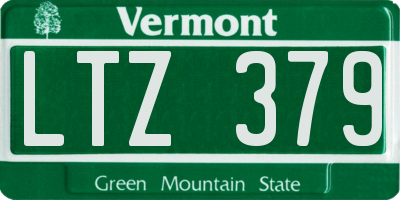 VT license plate LTZ379