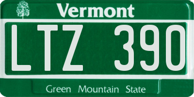 VT license plate LTZ390