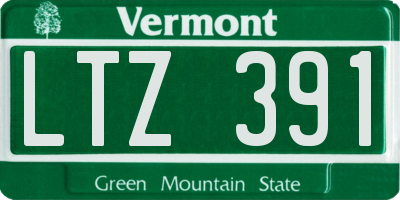 VT license plate LTZ391