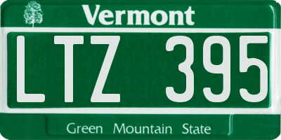VT license plate LTZ395