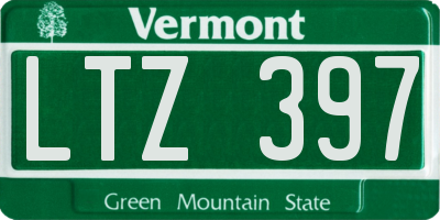 VT license plate LTZ397