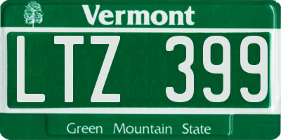 VT license plate LTZ399
