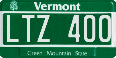 VT license plate LTZ400