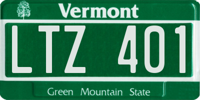 VT license plate LTZ401