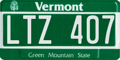 VT license plate LTZ407